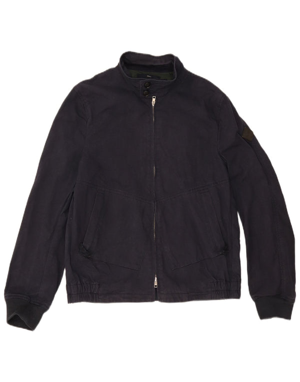 Paul Smith Mens Bomber Jacket Medium Navy Blue Cotton