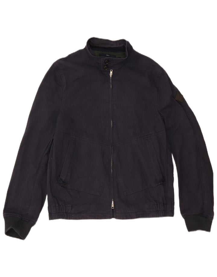 Paul Smith Mens Bomber Jacket Medium Navy Blue Cotton