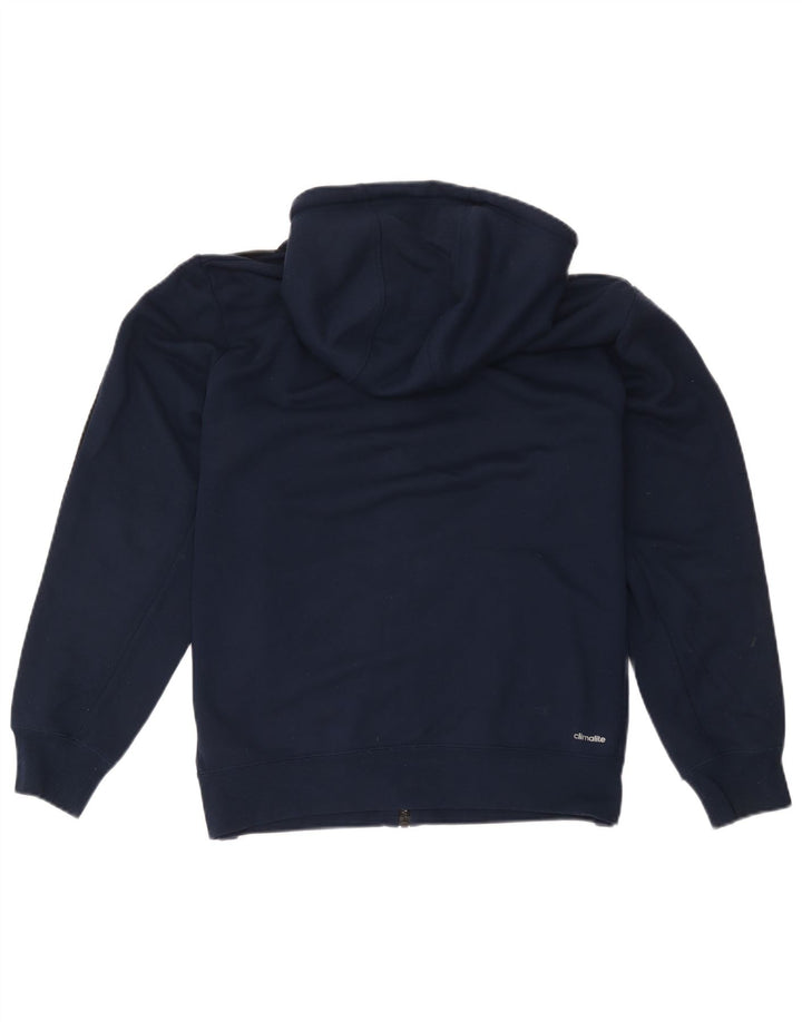 Adidas Mens Climalite Zip Hoodie Sweater Large Navy Blue Polyester