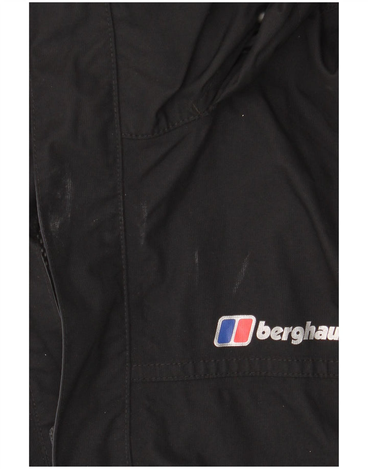 Berghaus Mens Hooded Rain Jacket UK 40 Large Black Polyamide