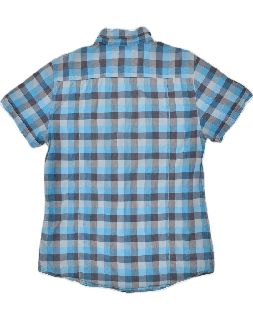 GUESS Mens Short Sleeve Shirt XL Blue Check Cotton | Vintage | Thrift | Second-Hand | Used Clothing | Messina Hembry 