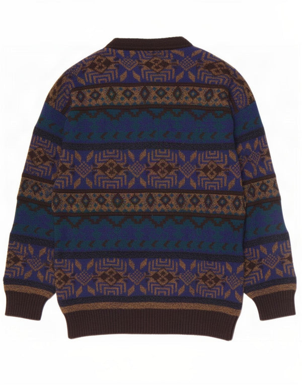 Chiarissimo Mens Crew Neck Jumper Sweater IT 48 Medium Multicoloured