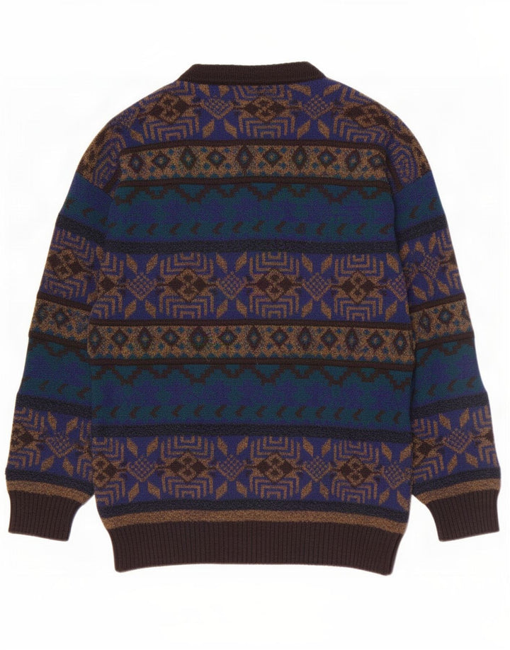 Chiarissimo Mens Crew Neck Jumper Sweater IT 48 Medium Multicoloured