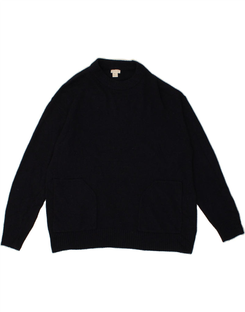 J. CREW Womens Crew Neck Jumper Sweater UK 18 XL Navy Blue Viscose Vintage J. Crew and Second-Hand J. Crew from Messina Hembry 