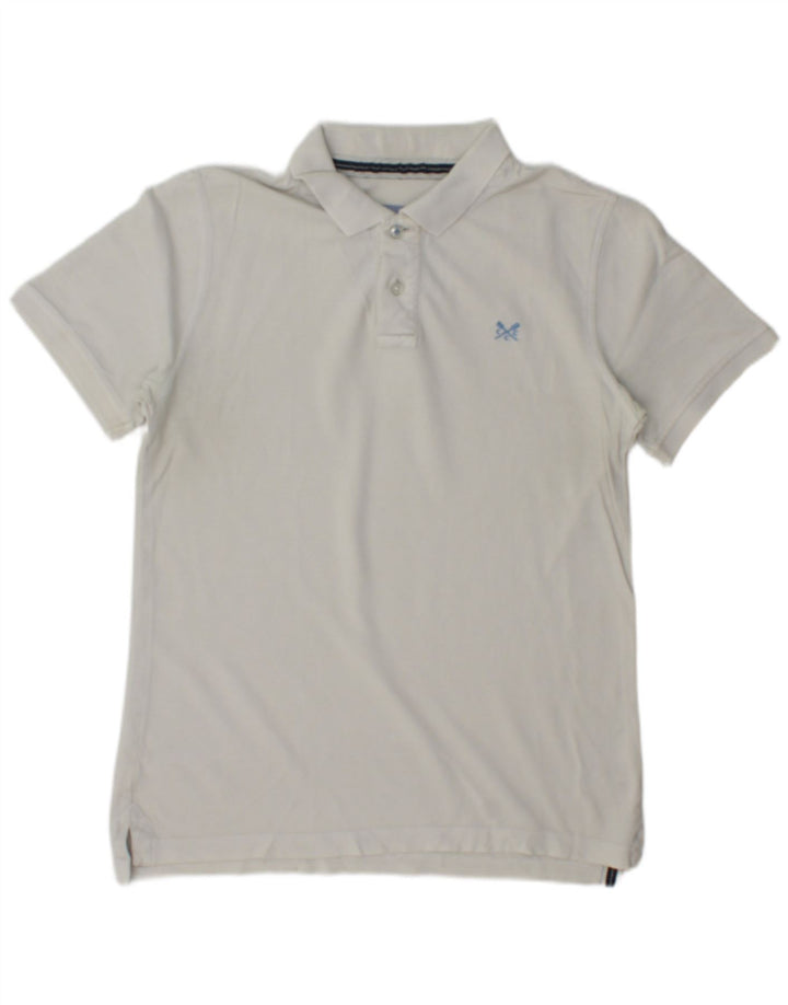 CREW CLOTHING Mens Polo Shirt Small Beige Cotton