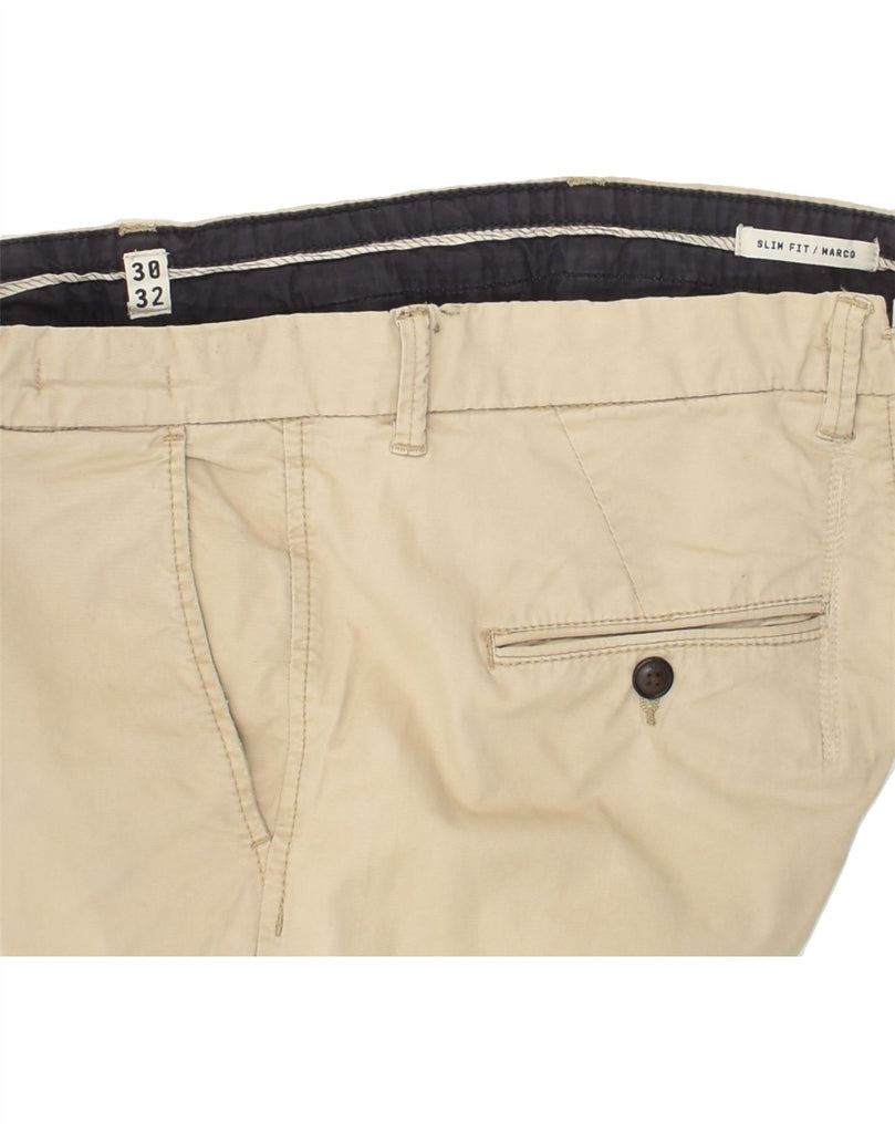 JACK & JONES Mens Marco Slim Chino Trousers W30 L32 Beige Cotton | Vintage Jack & Jones | Thrift | Second-Hand Jack & Jones | Used Clothing | Messina Hembry 