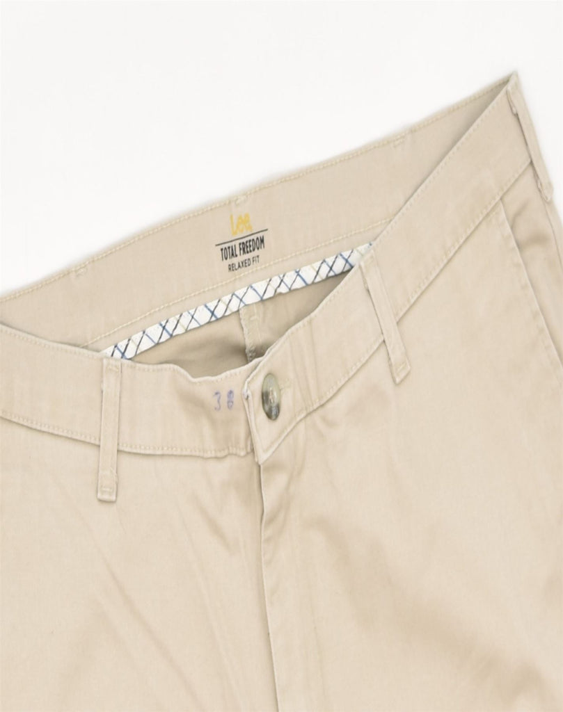 LEE Mens Relaxed Fit Capri Chino Trousers W38 L25 Beige Cotton | Vintage | Thrift | Second-Hand | Used Clothing | Messina Hembry 