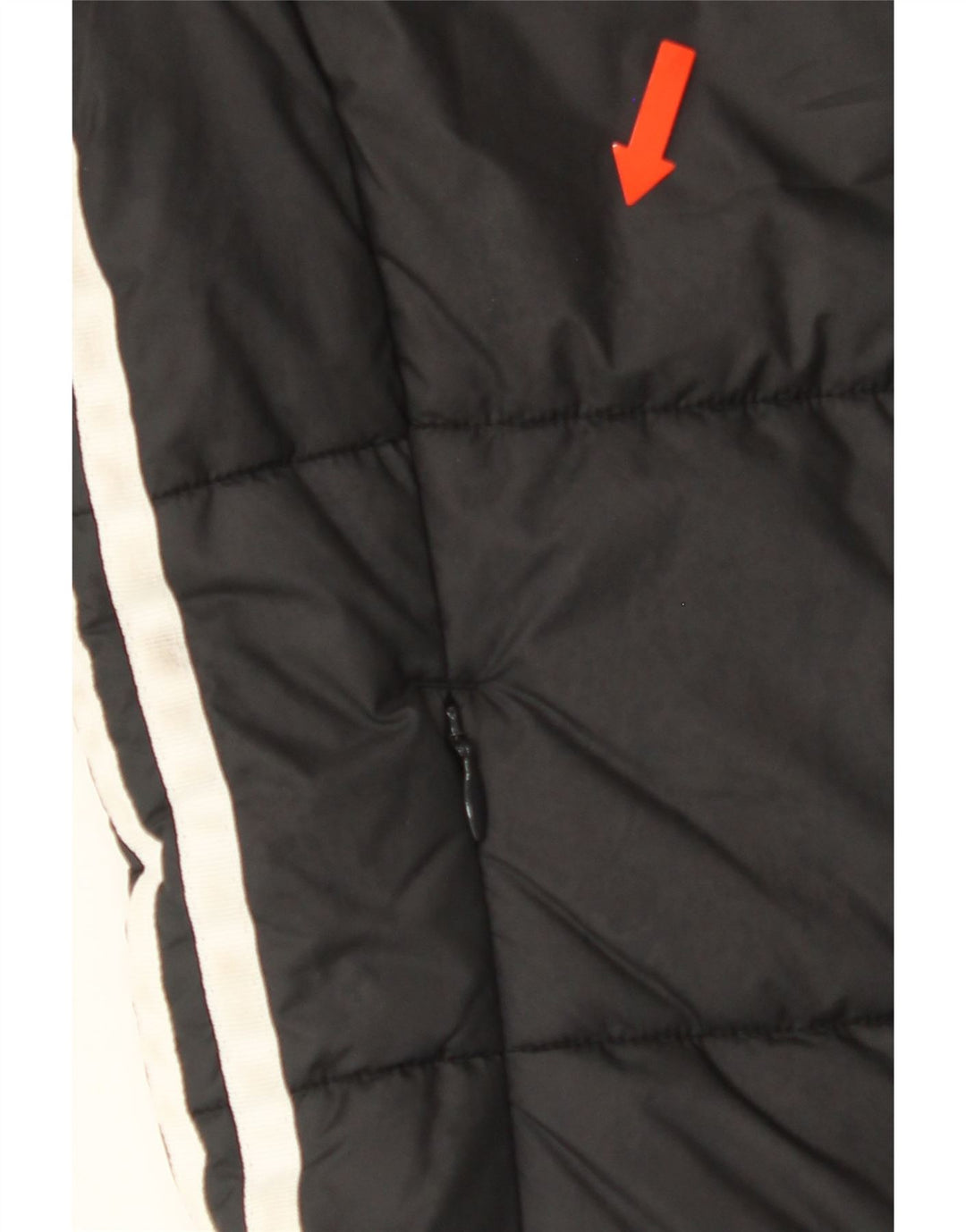 ADIDAS Womens Hooded Padded Jacket UK 4 XS Black Polyester Vintage Adidas and Second-Hand Adidas from Messina Hembry 