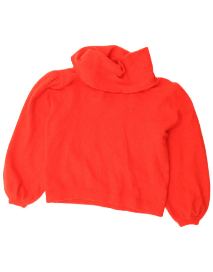 Vintage Womens Crop Roll Neck Jumper Sweater IT 48 XL Red