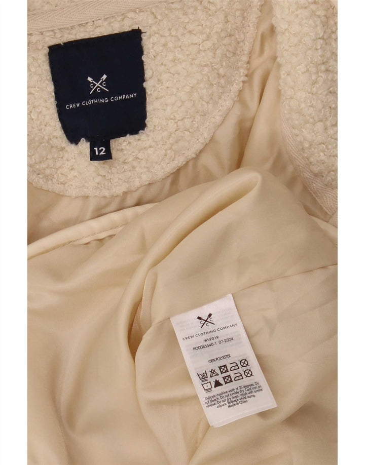 Crew Clothing Womens Fleece Jacket UK 12 Medium Beige Polyester