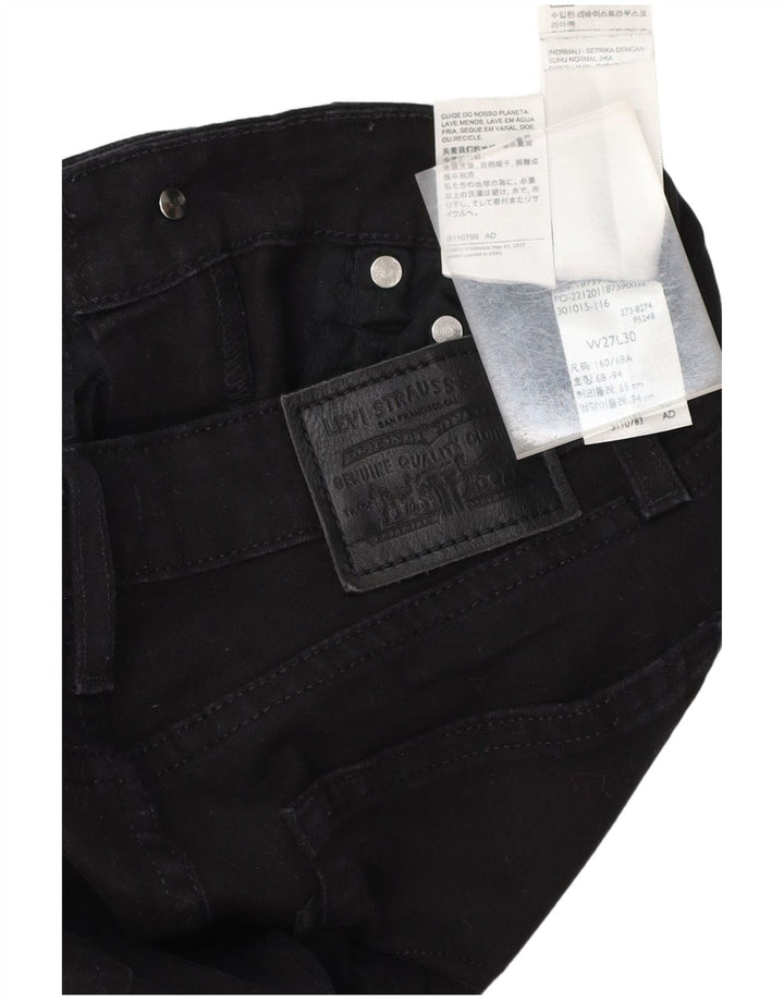 LEVI'S Womens 725 High Rise Bootcut Jeans W27 L30  Black Cotton
