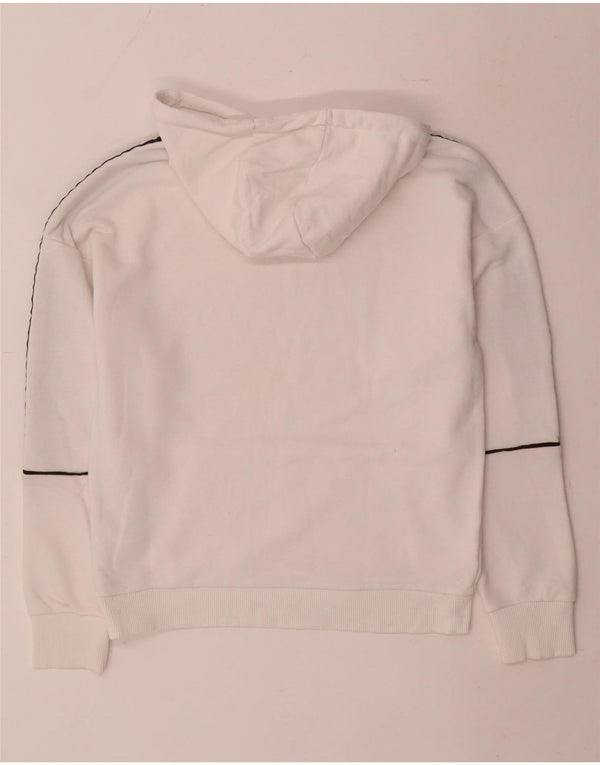 Fila Mens Graphic Hoodie Jumper XS White Colourblock Cotton