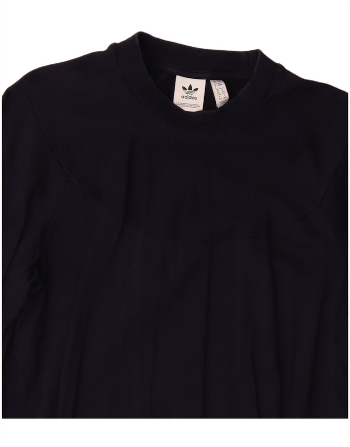 Adidas Womens Sweatshirt Jumper UK 8 Small  Navy Blue Cotton