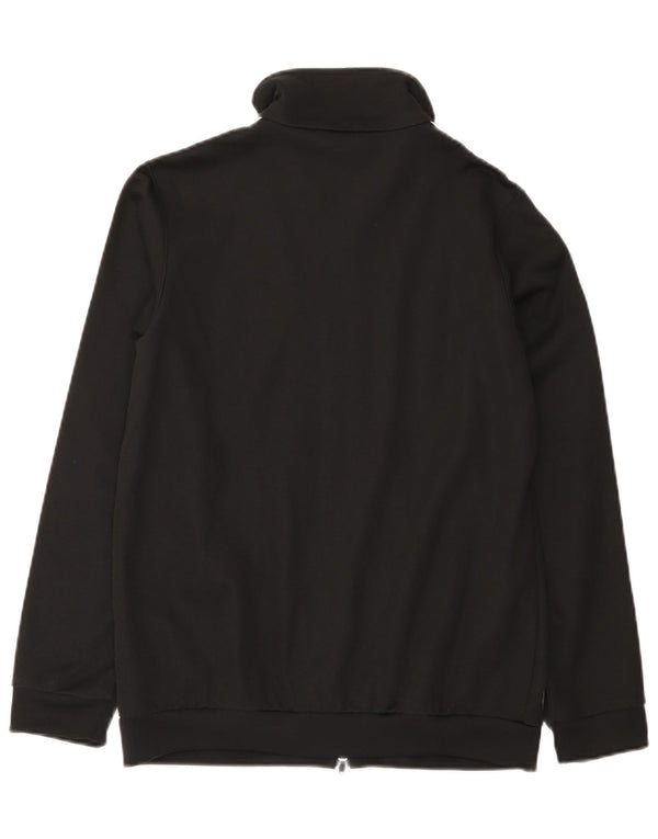 Adidas Womens Tracksuit Top Jacket UK 10 Small Black Cotton