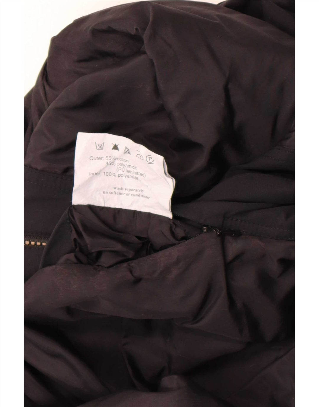 Barbour Womens Hooded Rain Jacket UK 14 Large Black Cotton