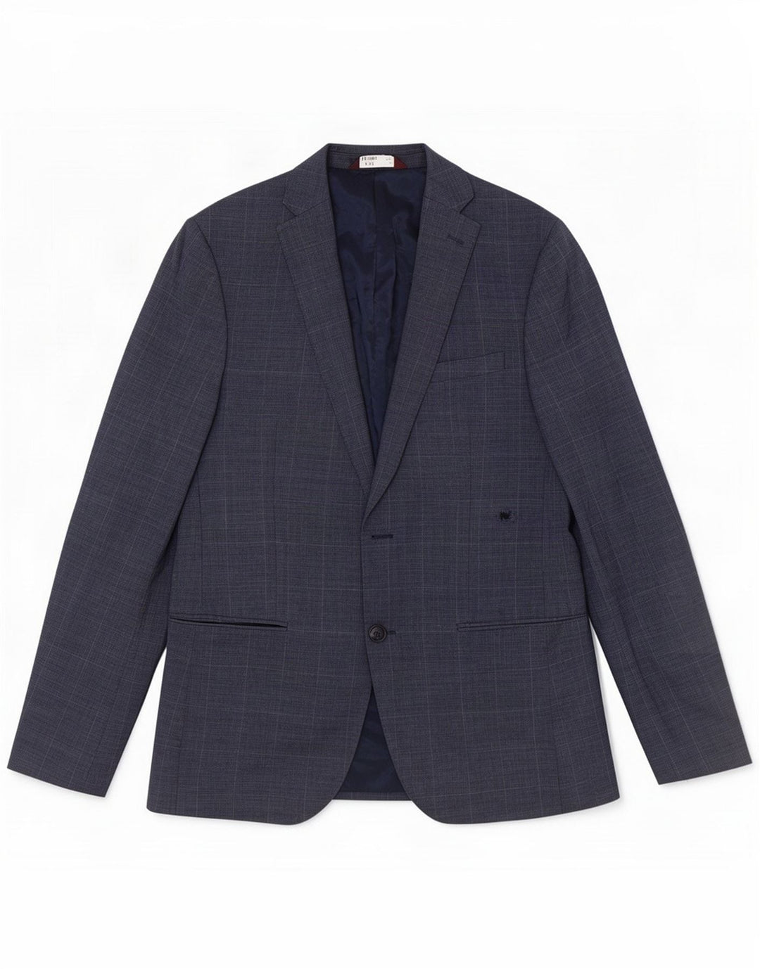 Marks & Spencer Mens Slim Fit 1 Button Blazer Jacket UK 40 Large Blue Check