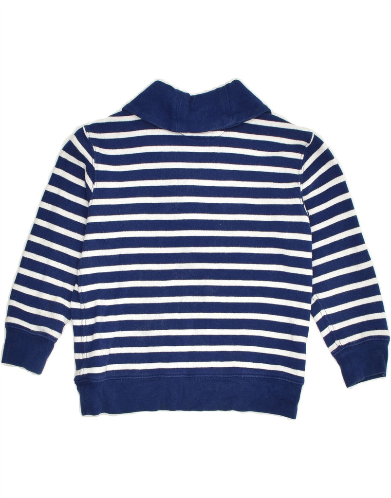 POLO RALPH LAUREN Boys Shawl Neck Sweatshirt Jumper 3-4 Years Blue Striped | Vintage Polo Ralph Lauren | Thrift | Second-Hand Polo Ralph Lauren | Used Clothing | Messina Hembry 