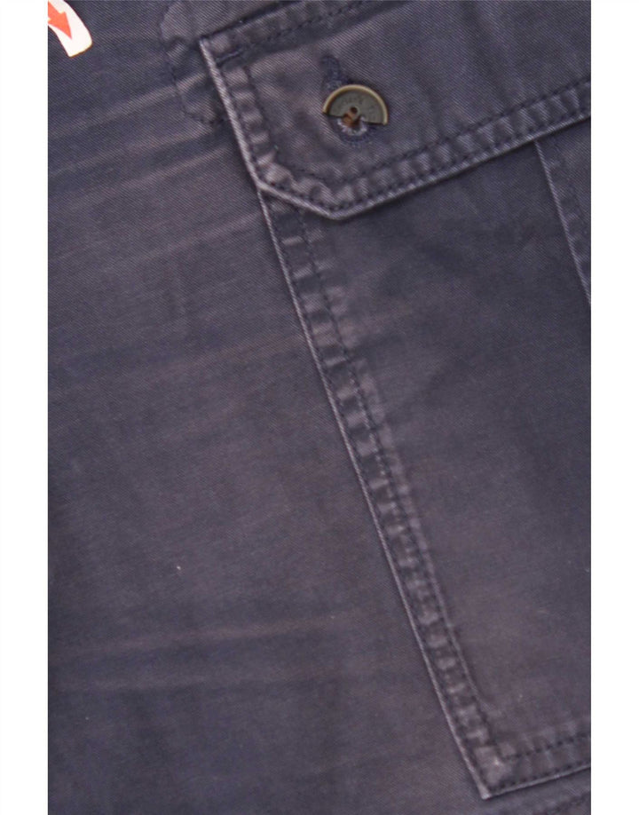 Timberland Mens Cargo Shorts W42 2XL Navy Blue Cotton