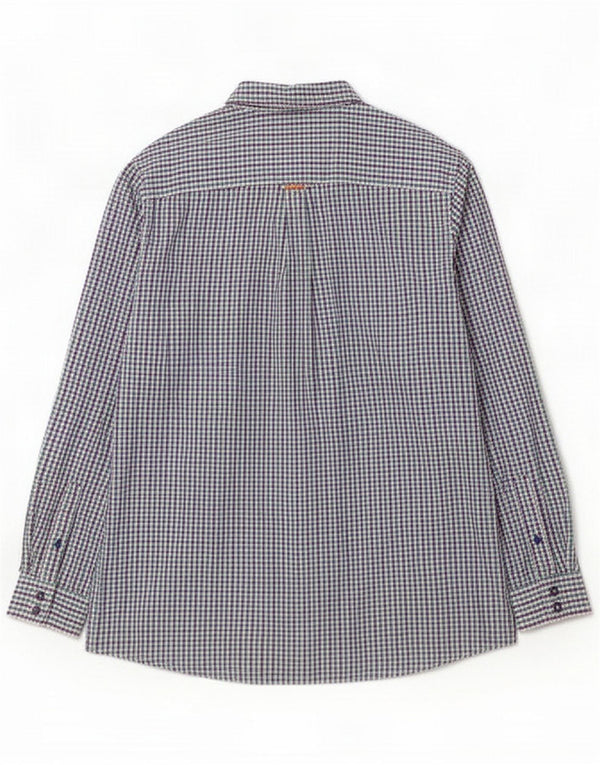 Crew Clothing Mens Classic Fit Shirt Large Green Gingham Cotton