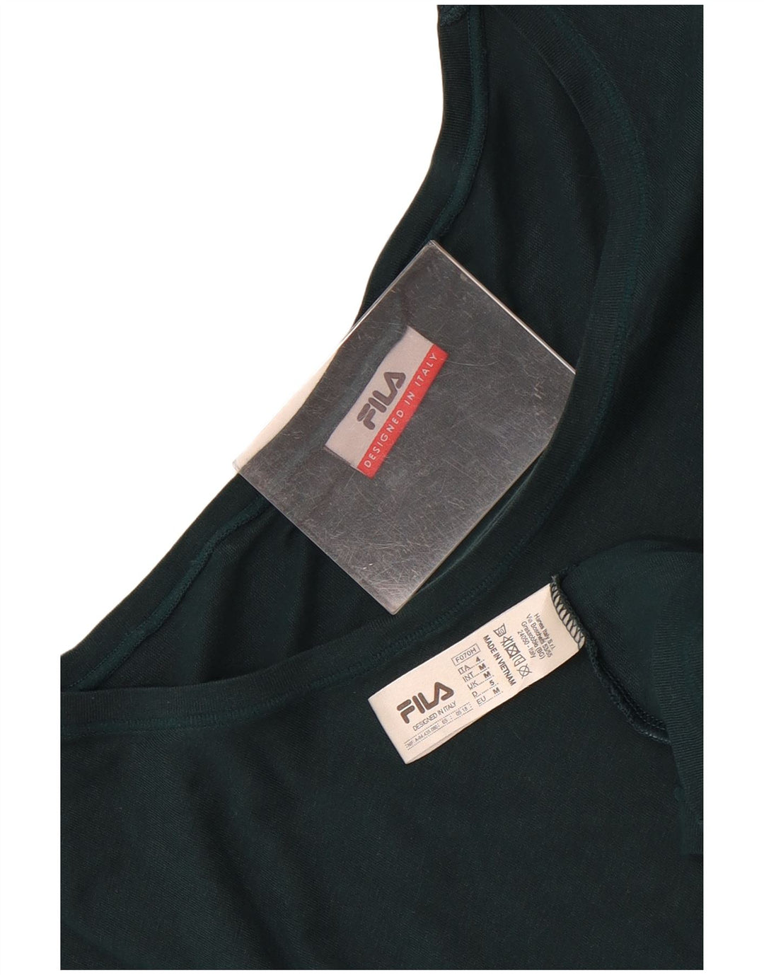 Fila Mens T-Shirt Top Medium Green Cotton