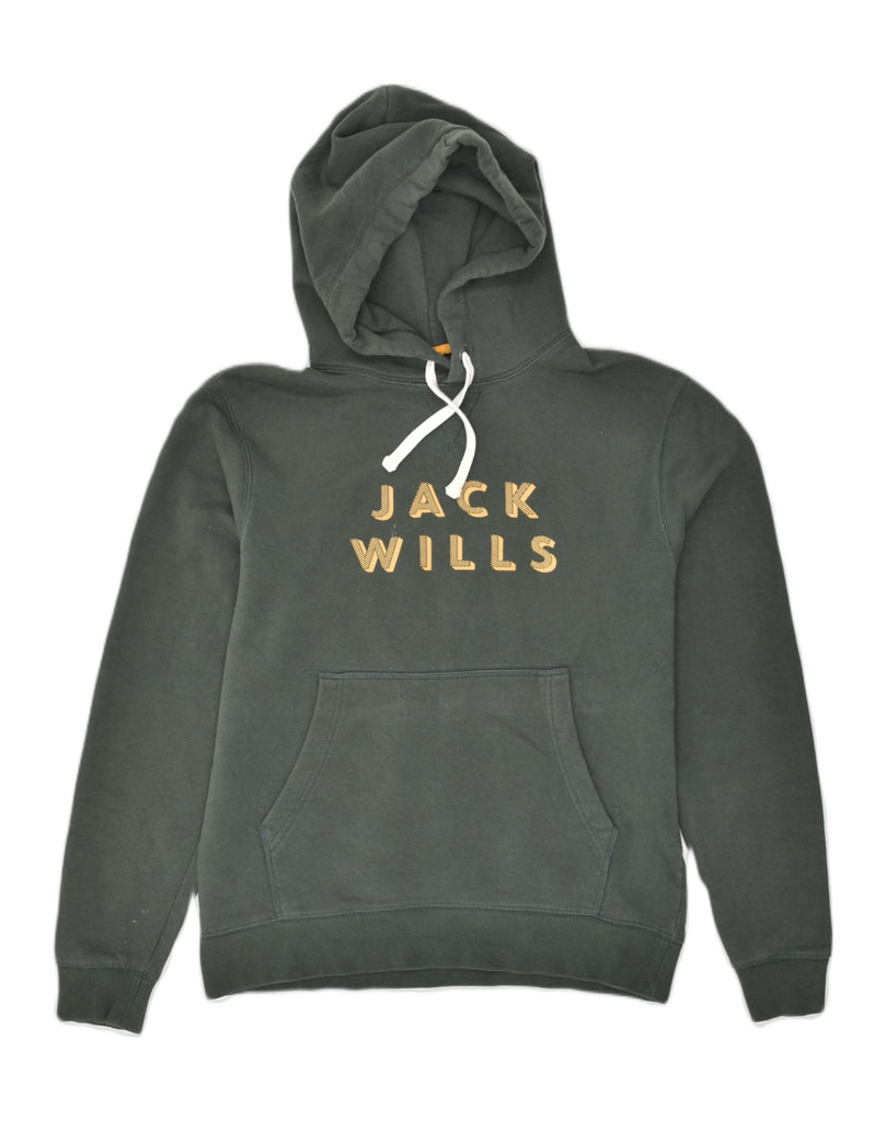 JACK WILLS Mens Graphic Hoodie Jumper Medium Grey Cotton | Vintage Jack Wills | Thrift | Second-Hand Jack Wills | Used Clothing | Messina Hembry 