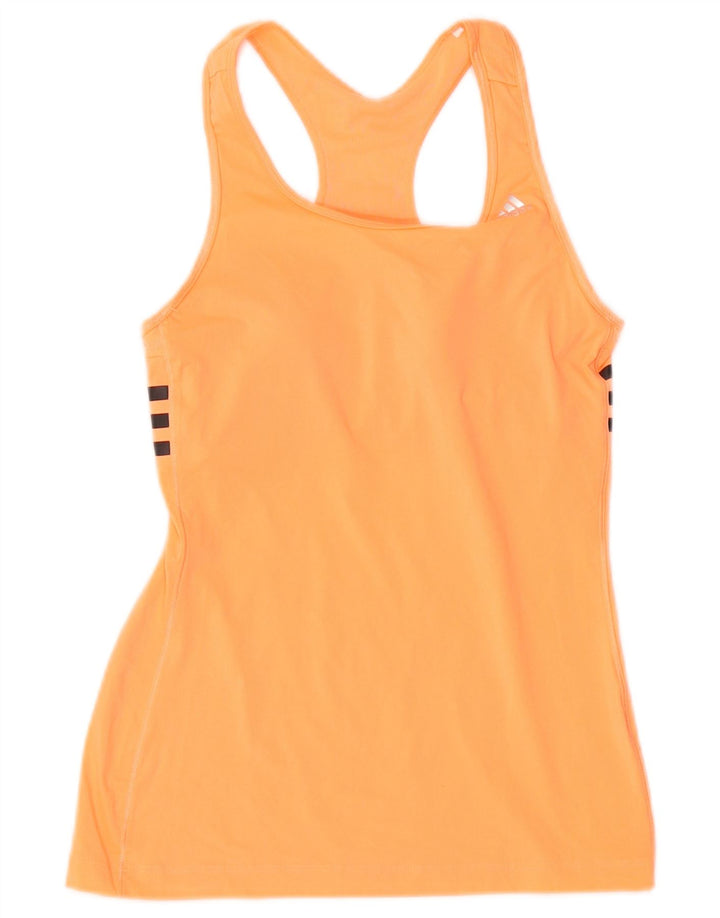 ADIDAS Womens Climacool Vest Top UK 4/6 XS Orange