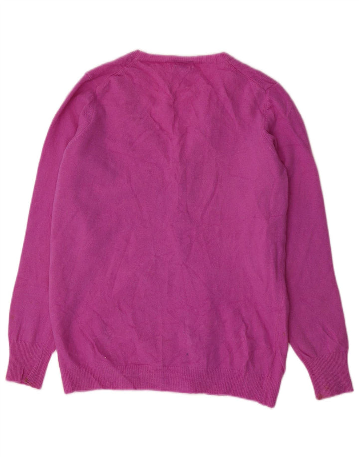Benetton Womens Cardigan Sweater UK 12 Medium Purple