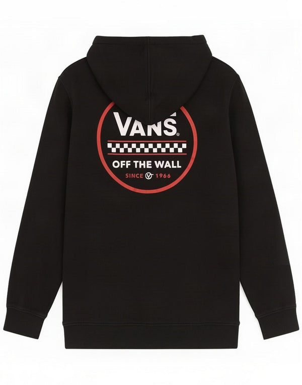 Vans Boys Graphic Hoodie Jumper 10-11 Years Medium Black Cotton