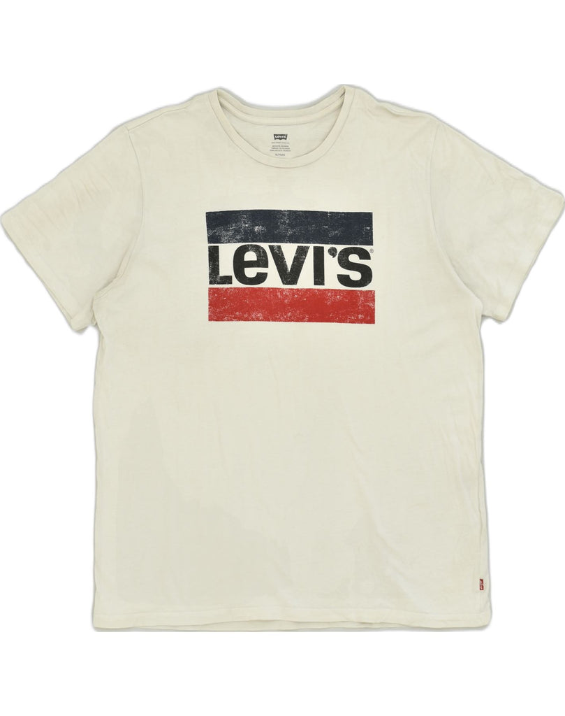 LEVI'S Mens Graphic T-Shirt Top XL White Cotton | Vintage Levi's | Thrift | Second-Hand Levi's | Used Clothing | Messina Hembry 