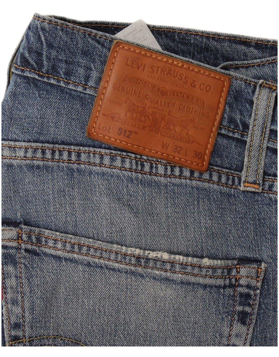 Levi's Mens 512 Slim Tapered Jeans W32 L30 Blue Cotton
