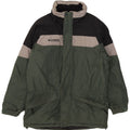Columbia Mens Hooded Ski Jacket UK 38 Medium Green Colourblock Nylon
