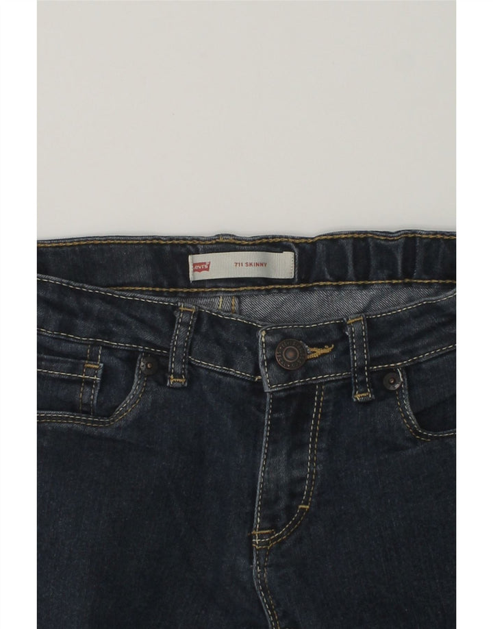 LEVI'S Girls 711 Skinny Jeans 11-12 Years W28 L28  Navy Blue Cotton | Vintage Levi's | Thrift | Second-Hand Levi's | Used Clothing | Messina Hembry 