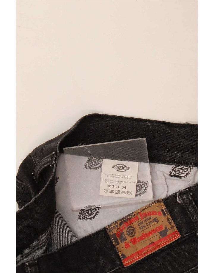 Dickies Womens Slim Jeans W34 L34 Black Cotton