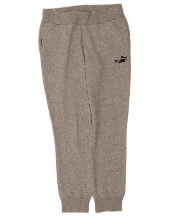 Puma Womens Tracksuit Trousers Joggers UK 12 Medium Grey Cotton