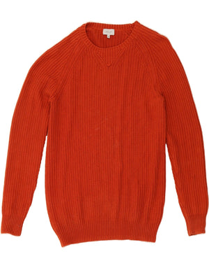 JIGSAW Womens Boat Neck Jumper Sweater UK 14 Medium Red Cotton