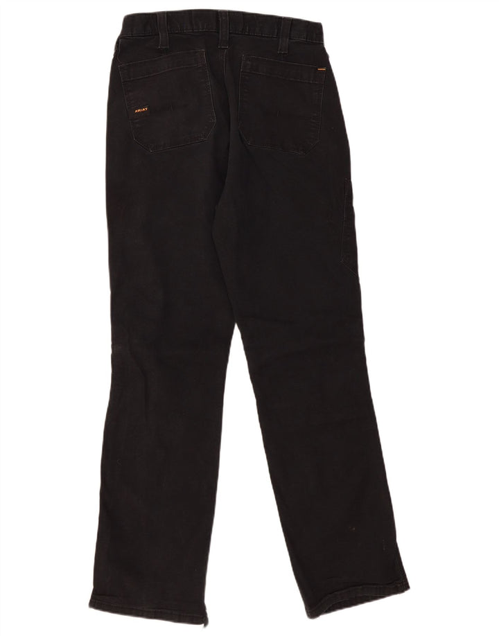 ARIAT Mens Relaxed Fit Straight Cargo Trousers W29 L32 Black Cotton