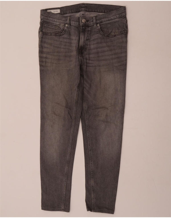 Zara Mens Slim Jeans EU 42 Large W32 L30 Grey Cotton