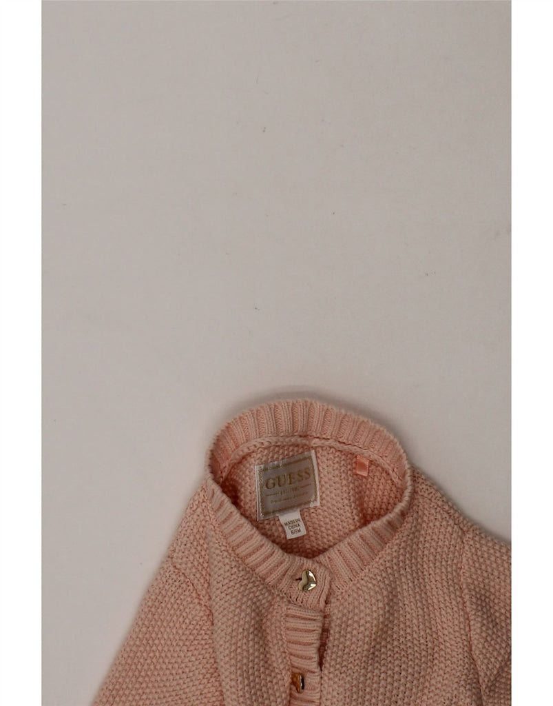 GUESS Baby Girls Cardigan Sweater 6-9 Months Pink Cotton Vintage Guess and Second-Hand Guess from Messina Hembry 