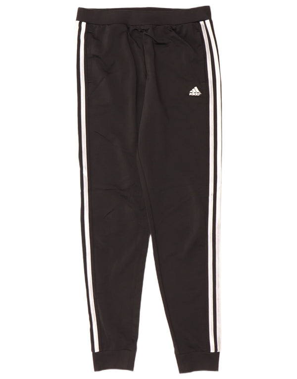 Adidas Boys Tracksuit Trousers Joggers 15-16 Years XL Black Polyester