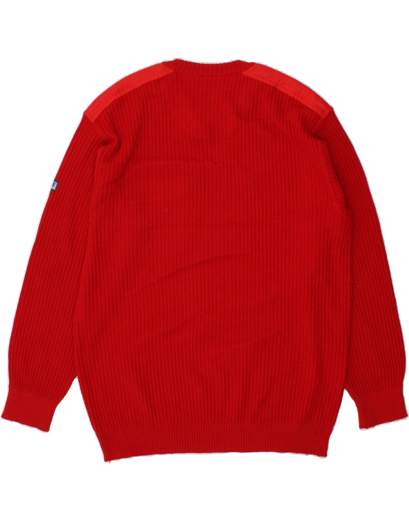 VINTAGE Mens Crew Neck Jumper Sweater IT 54 XL Red Wool Vintage Vintage and Second-Hand Vintage from Messina Hembry 
