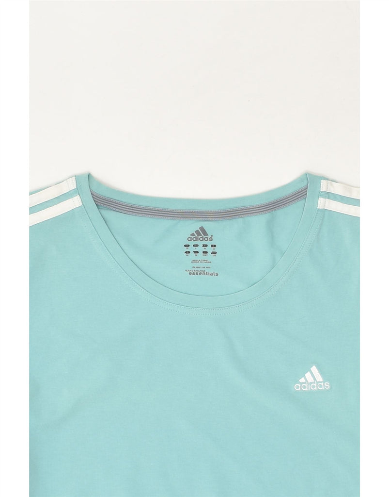 ADIDAS Womens T-Shirt Top UK 18 XL Blue Cotton | Vintage Adidas | Thrift | Second-Hand Adidas | Used Clothing | Messina Hembry 