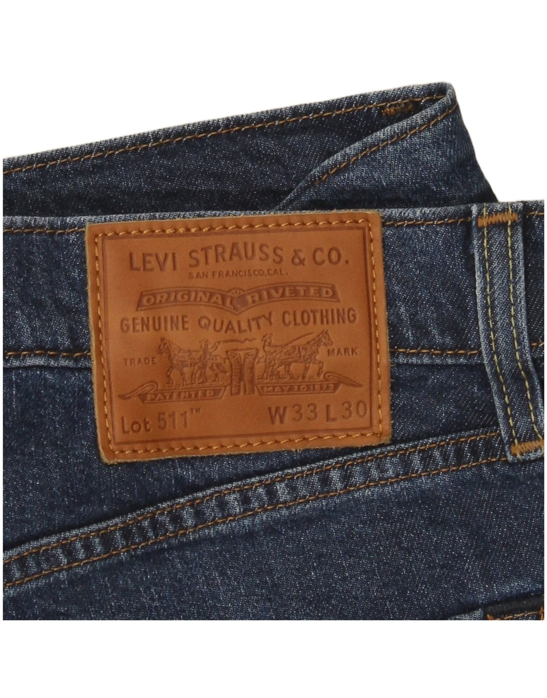 Levi's Mens 511 Slim Jeans W33 L30 Blue Cotton