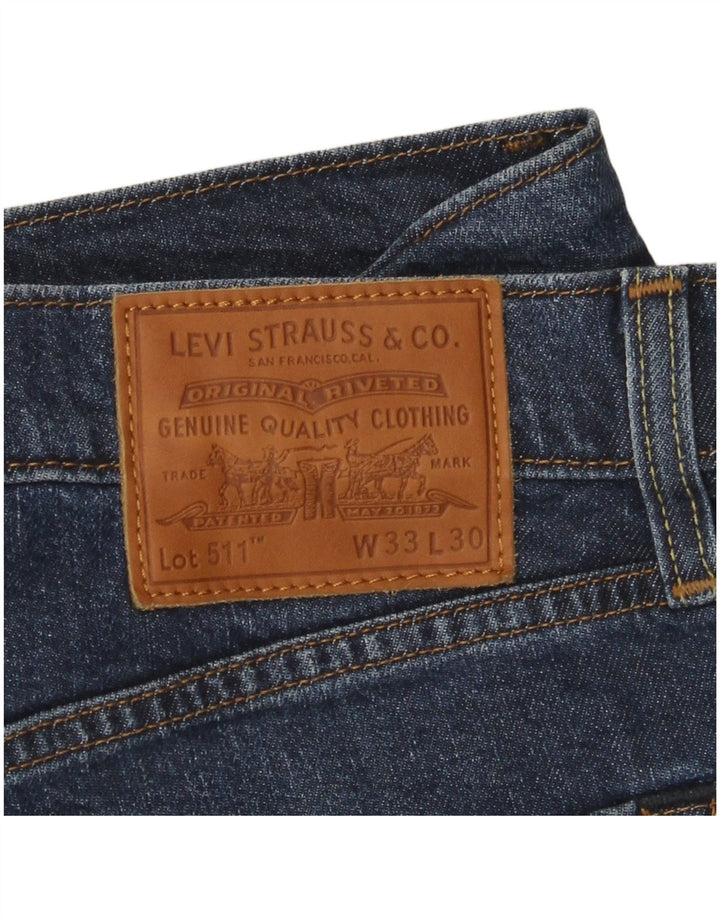 Levi's Mens 511 Slim Jeans W33 L30 Blue Cotton