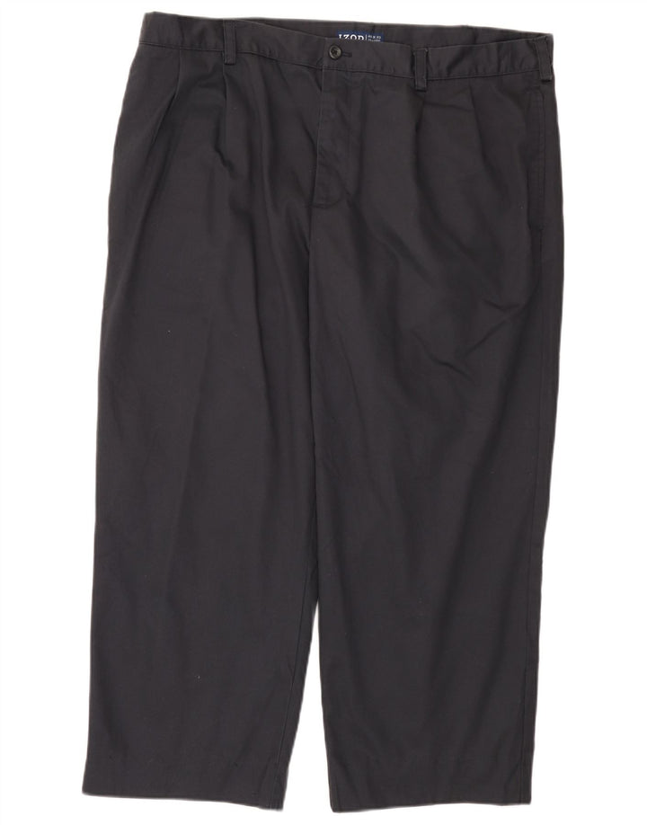IZOD Mens Classic Fit Cropped Trousers W40 L25 Navy Blue