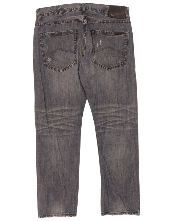 Armani Exchange Mens Straight Jeans W36 L31 Blue
