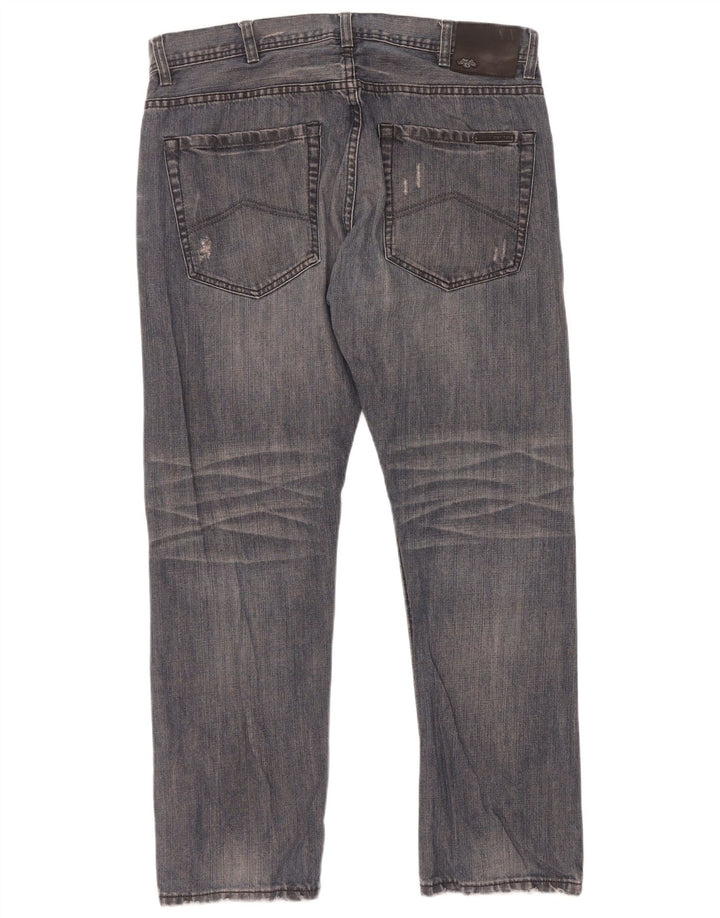 Armani Exchange Mens Straight Jeans W36 L31 Blue