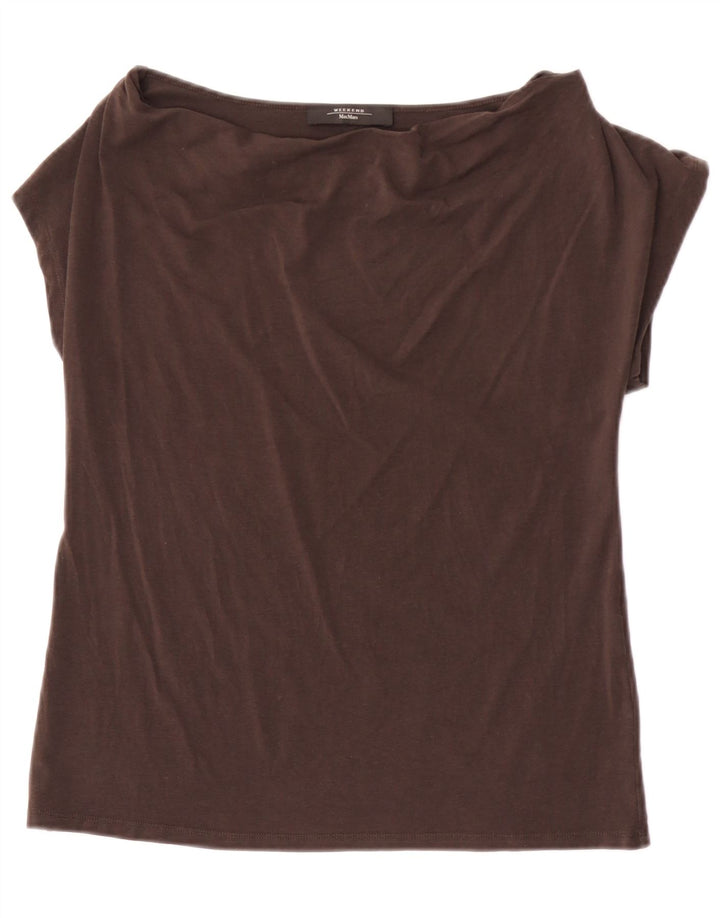 MAX MARA Womens Weekend Blouse Top UK 12 Medium Brown