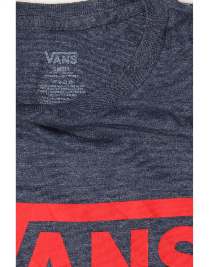 VANS Mens Graphic T-Shirt Top Small Navy Blue Polyester Vintage Vans and Second-Hand Vans from Messina Hembry 