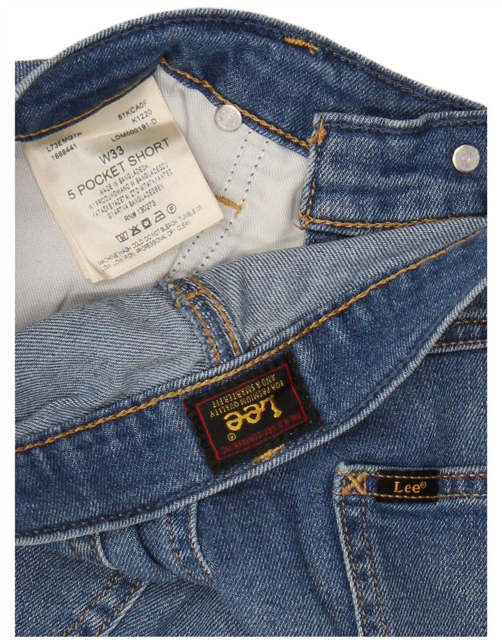 Lee Mens Denim Shorts W33 Medium Blue Cotton