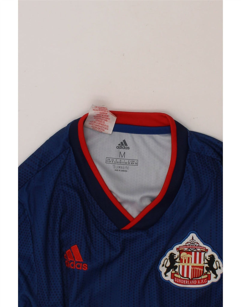 ADIDAS Boys Climalite T-Shirt Top 11-12 Years Medium Navy Blue Spotted Vintage Adidas and Second-Hand Adidas from Messina Hembry 